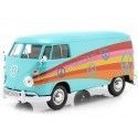 CARSDEMETAL.ES 1967 Volkswagen Type 2 T1 Van de livraison "Paix" Turquoise métallique 1:24 Motor max 79583