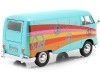 CARSDEMETAL.ES 1967 Volkswagen Type 2 T1 Van de livraison "Paix" Turquoise métallique 1:24 Motor max 79583