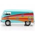 Carsdemetal.es 1967 Volkswagen tipo 2 T1 Delivery Van "Peace" Turquesa Metálica 1:24 MOTOR MAX 79583