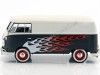 Cochesdemetal.es 1967 Volkswagen Type 2 T1 Livraison Van Negro / Blanco 1:24 MOTOR MAX 79566