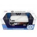 Cochesdemetal.es 1967 Volkswagen Type 2 T1 Livraison Van Negro / Blanco 1:24 MOTOR MAX 79566