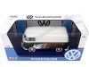 Cochesdemetal.es 1967 Volkswagen Type 2 T1 Livraison Van Negro / Blanco 1:24 MOTOR MAX 79566