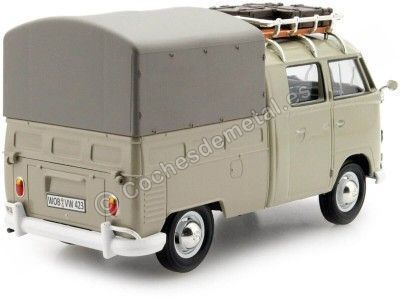 CARSDEMETAL.ES 1967 Volkswagen Type 2 T1 Double Cabbin Pickup Caqui 1:24 Motor max 79553 2