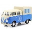 Cochesdemetal.es 1967 Volkswagen Type 2 T1 Pickup Food Truck Azul / Blanco 1:24 Motor Max 79576