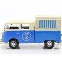 Cochesdemetal.es 1967 Volkswagen Type 2 T1 Pickup Food Truck Azul / Blanco 1:24 Motor Max 79576