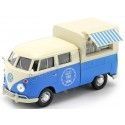 Cochesdemetal.es 1967 Volkswagen Type 2 T1 Pickup Food Truck Azul / Blanco 1:24 Motor Max 79576