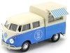 Cochesdemetal.es 1967 Volkswagen Type 2 T1 Pickup Food Truck Azul / Blanco 1:24 Motor Max 79576