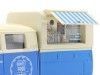 Cochesdemetal.es 1967 Volkswagen Type 2 T1 Pickup Food Truck Azul / Blanco 1:24 Motor Max 79576