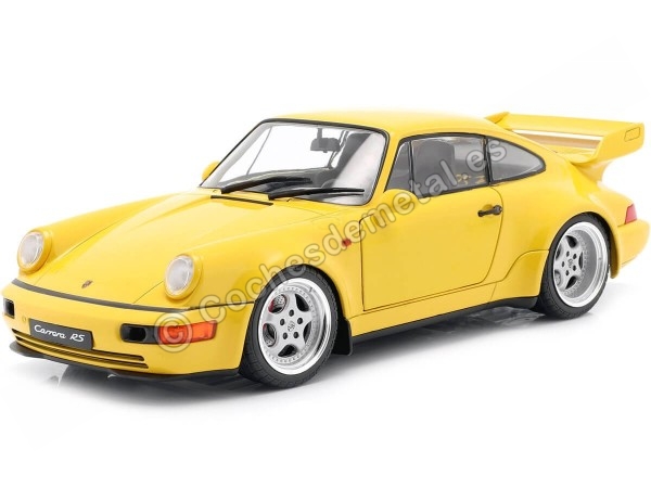 Cochesdemetal.es 1990 Porsche 911 (964) Carrera 3.8 RSR Jaune Vitesse 1:18 Solido S1803401