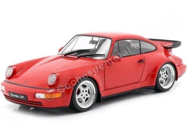 Cochesdemetal.es 1990 Porsche 911 Turbo (964) 3.6 RS Indian Red 1:18 Solido S1803402