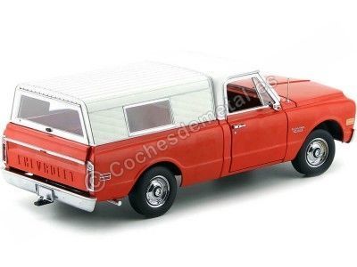 1970 Chevrolet C-10 Pickup + Camper Shell Red/Beige 1:18 Highway-61 18004 Cochesdemetal.es 2