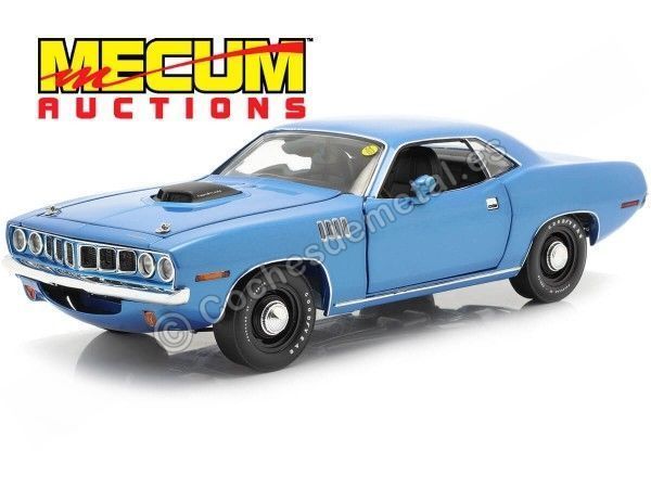 Cochesdemetal.es 1971 Plymouth HEMI Cuda "Mecum Auctions" Metallic Blue 1:18 Highway-61 18025