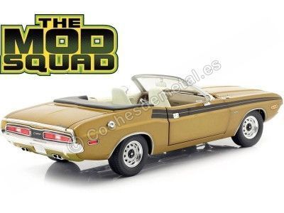 Cochesdemetal.es 1971 Dodge Challenger 340 Convertible "The Mod Squad" Metallic Gold 1.18 GreenLight 13566 2