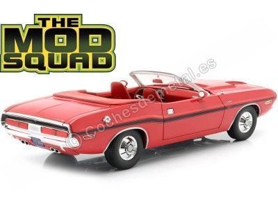 Cochesdemetal.es 1970 Dodge Challenger RT Convertible "The Mod Squad" Rallye Red 1:18 GreenLight 13565 2