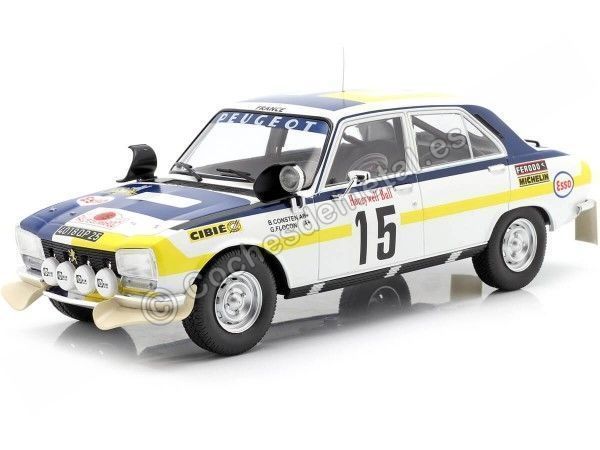 Cochesdemetal.es 1975 Peugeot 504 Ti Nº15 Consten/Flocon Rallye Marruecos 1:18 IXO Models 18RMC044C