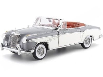 1958 Mercedes-Benz 220SE W128 Open Convertible Grey/White 1:18 Sun Star 3575 Cochesdemetal.es