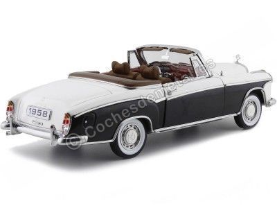 1958 Mercedes-Benz 220SE W128 Open Convertible Ivory/Black 1:18 Sun Star 3576 Cochesdemetal.es 2