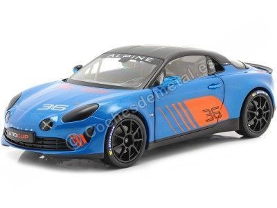 Cochesdemetal.es 2019 Alpine A110 Cup Launch Livery Azul/Naranja/Negro 1:18 Solido S1801605