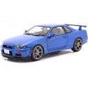 Carsdemetal.es 1999 Nissan Skyline GT-R (R34) Bayside Blue 1:18 Solido S1804301