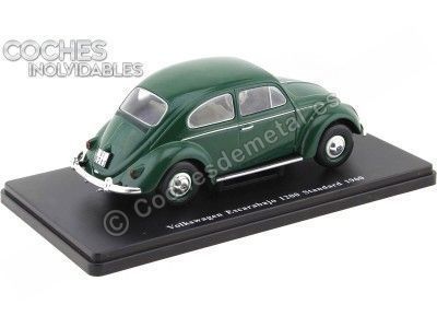 CARSDEMETAL.ES 1960 Volkswagen VW Beetle 1200 Green Standard "CARS INPECTABLE" 1:24 Éditorial Salvat ES16 2