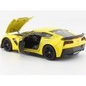 Cochesdemetal.es 2017 Chevrolet Corvette Z06 Amarillo 1:24 Welly 24085