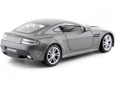 2010 Aston Martin V12 Vantage Gris Metalizado 1:24 Welly 24017 Cochesdemetal.es 2