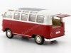Carsdemetal.es 1963 Volkswagen vw t1 samba ônibus vermelho/bege 1:24 bem 22095