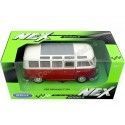 Carsdemetal.es 1963 Volkswagen vw t1 samba ônibus vermelho/bege 1:24 bem 22095