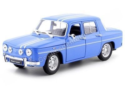 1967 Renault 8 R8 Gordini 1100 Azul/Blanco 1:24 Welly 24015 Cochesdemetal.es