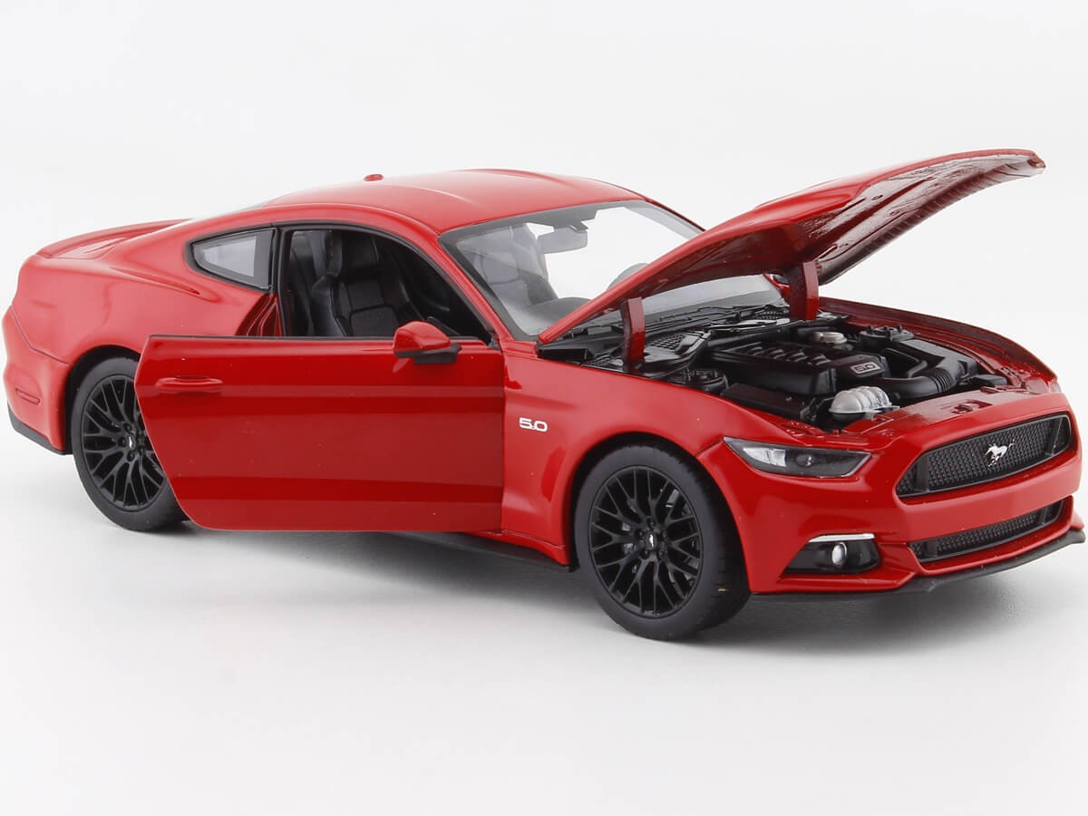 DR6 | Miniature Ford Mustang GT 2015 rouge 1/24 | Welly (24062W)