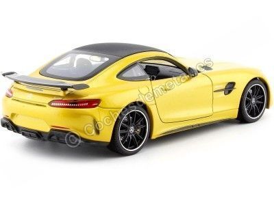 Cochesdemetal.es 2015 Mercedes-Benz AMG GT R Coupe (C190) Amarillo Metalizado 1:24 Welly 24081 2