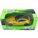 Carsdemetal.es 2015 Mercedes-Benz AMG GT R Coupe (C190) Amarelo Metálico 1:24 Welly 24081