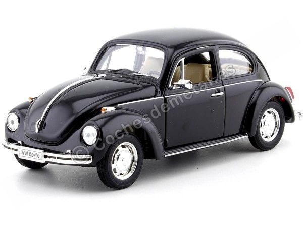 Carsdemetal.es 1959 Volkswagen VW Kafer Hard Top Black 1:24 Welly 22436