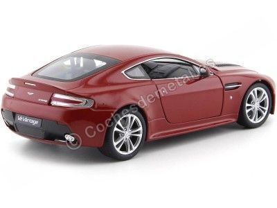 2010 Aston Martin V12 Vantage Rojo 1:24 Welly 24017 Cochesdemetal.es 2