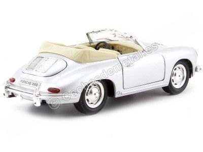 Cochesdemetal.es 1958 Porsche 356B Cabrio Gris 1:24 Welly 29390 2