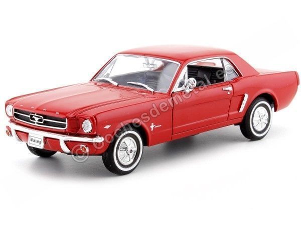 Cochesdemetal.es 1964 Ford Mustang 1/2 Coupe Rojo 1:24 Welly 22451