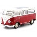 Cochesdemetal.es 1963 Volkswagen VW T1 Bus Rojo/Beige 1:24 Welly 22095