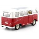 Cochesdemetal.es 1963 Volkswagen VW T1 Bus Rojo/Beige 1:24 Welly 22095
