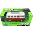 CARSDEMETAL.ES 1963 Volkswagen VW T1 Red / Beige Bus 1:24 Welly 22095