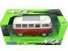 CARSDEMETAL.ES 1963 Volkswagen VW T1 Red / Beige Bus 1:24 Welly 22095