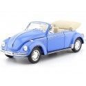 Cochesdemetal.es 1960 Volkswagen VW Beetle Cabrio Light Blue 1:24 Welly 22091