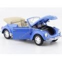 Cochesdemetal.es 1960 Volkswagen VW Beetle Cabrio Light Bleu 1:24 Welly 22091