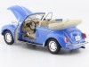 Cochesdemetal.es 1960 Volkswagen VW Beetle Cabrio Light Bleu 1:24 Welly 22091