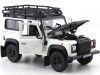 Carsdemetal.es 2010 Land Rover Defenda 90 TDI White com Snorkel 1:24 Welly 22498