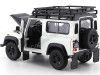 CARSDEMETAL.ES 2010 LAND ROVER DEFEND 90 TDI WHITE avec tuba 1:24 Welly 22498
