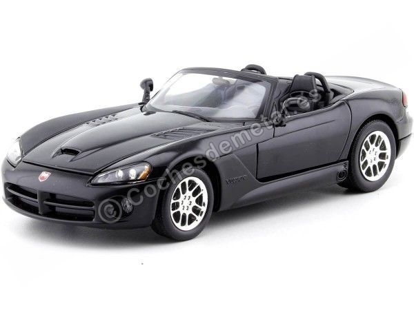Cochesdemetal.es 2003 Dodge Viper SRT-10 Cabrio Negro 1:24 Welly 22445
