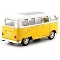 Carsdemetal.es 1963 Volkswagen VW T1 Bus Amarelo/bege 1:24 Welly 22095