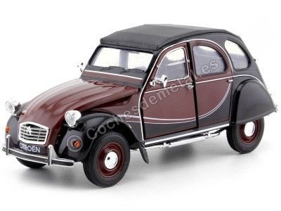 Cochesdemetal.es 1982 Citroen 2CV 6 Charleston Rojo/Negro 1:24 Welly 24009