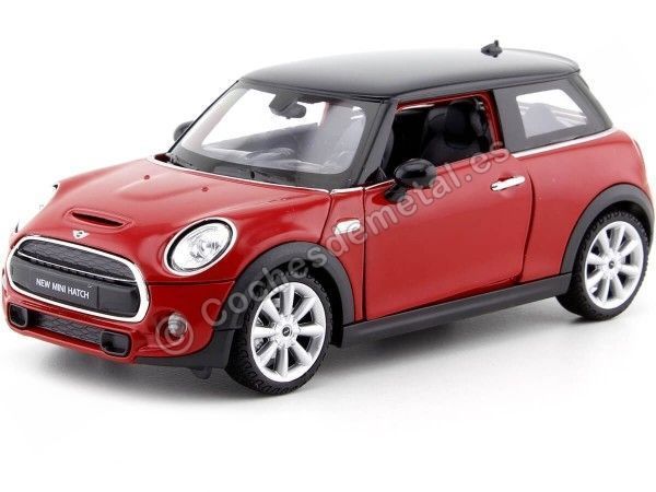 Cochesdemetal.es 2014 Mini Cooper S Rojo/Negro 1:24 Welly 24058