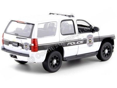 2008 Chevrolet Tahoe Policia Blanco/Negro 1:24 Welly 22509 Cochesdemetal.es 2